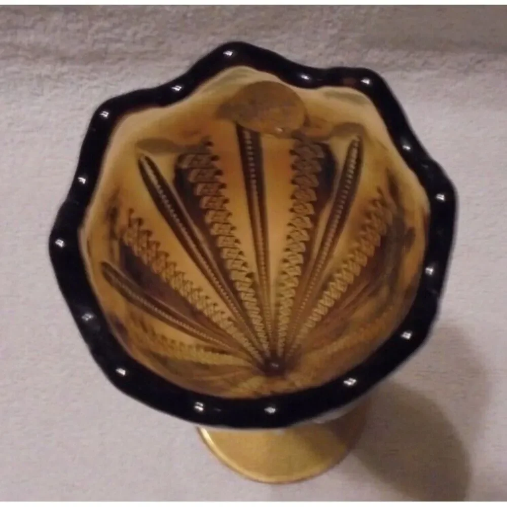 Vintage 1970 Tiara Exclusive Indiana Glass Dark Amber 10
